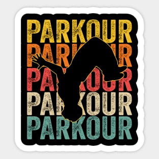 Parkour Free Running Training Traceur Retro Sticker